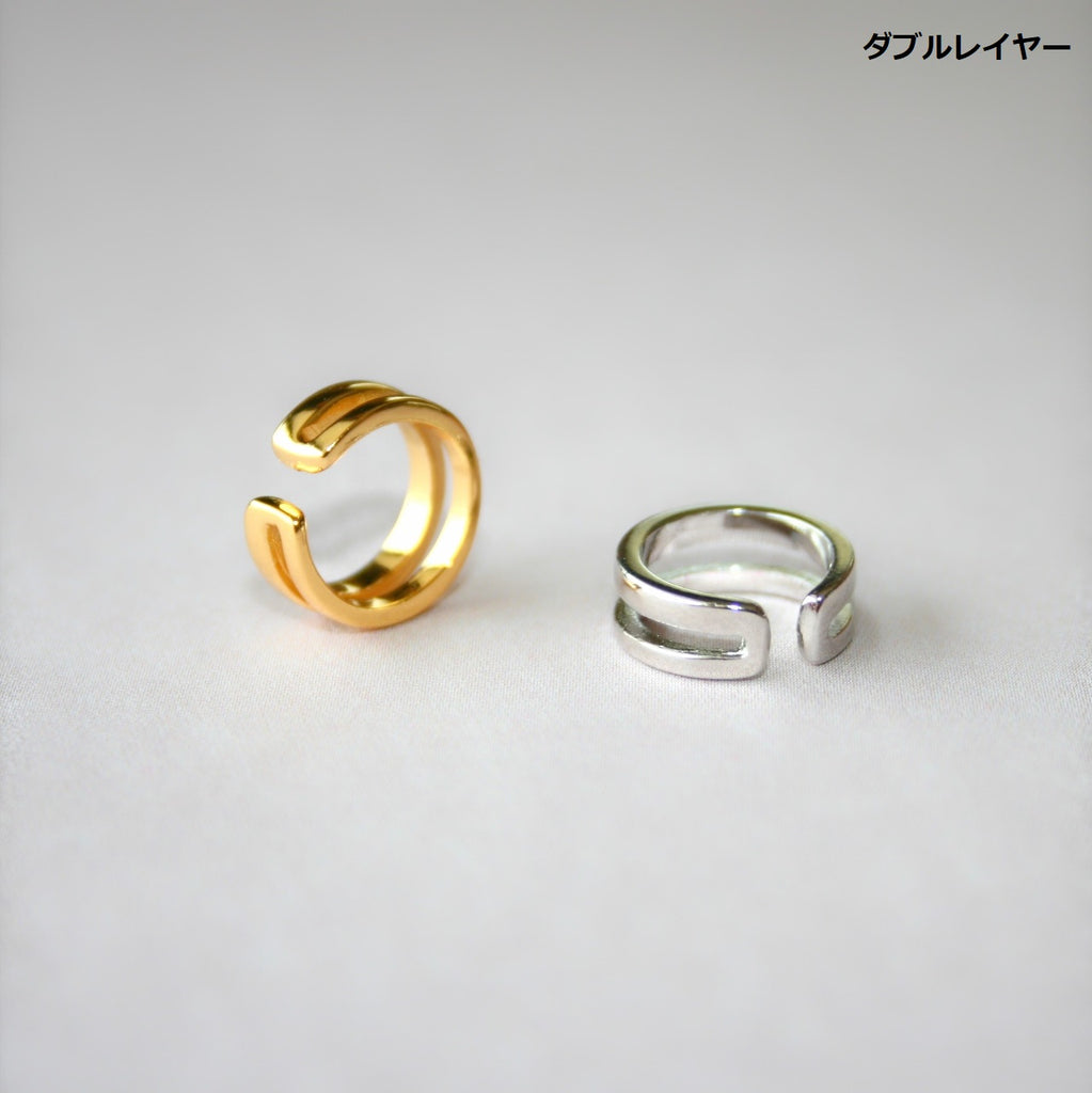 ダブルイヤーカフセット・シルバー925・シルバー＆ゴールド