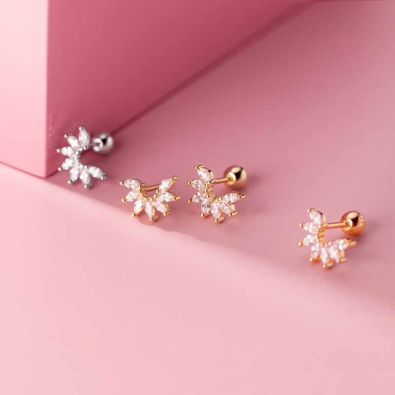 花ピアス/ボディピアス・シルバー925・シルバー＆ゴールド＆ピンクゴールド
