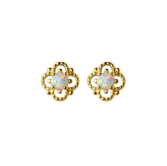 オパールの花ピアス/人気・シルバー925・ゴールド