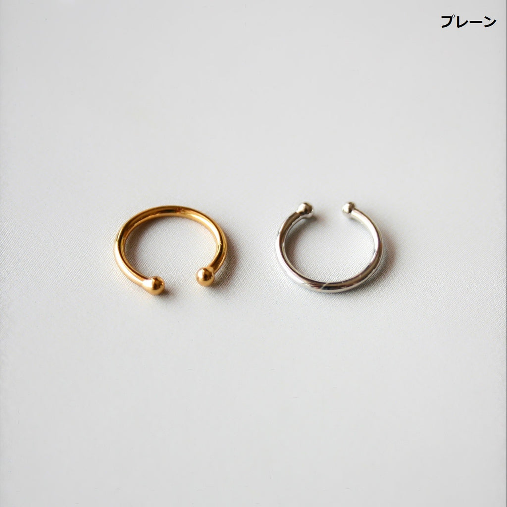 シンプルイヤーカフセット・シルバー925・シルバー＆ゴールド