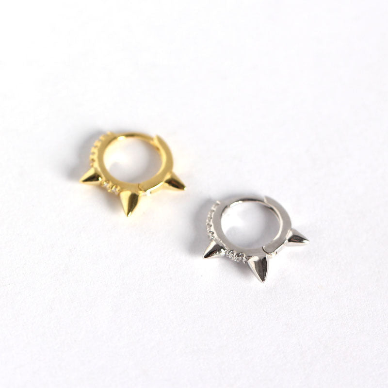 スパイクリングピアス・シルバー925・ゴールド＆シルバー