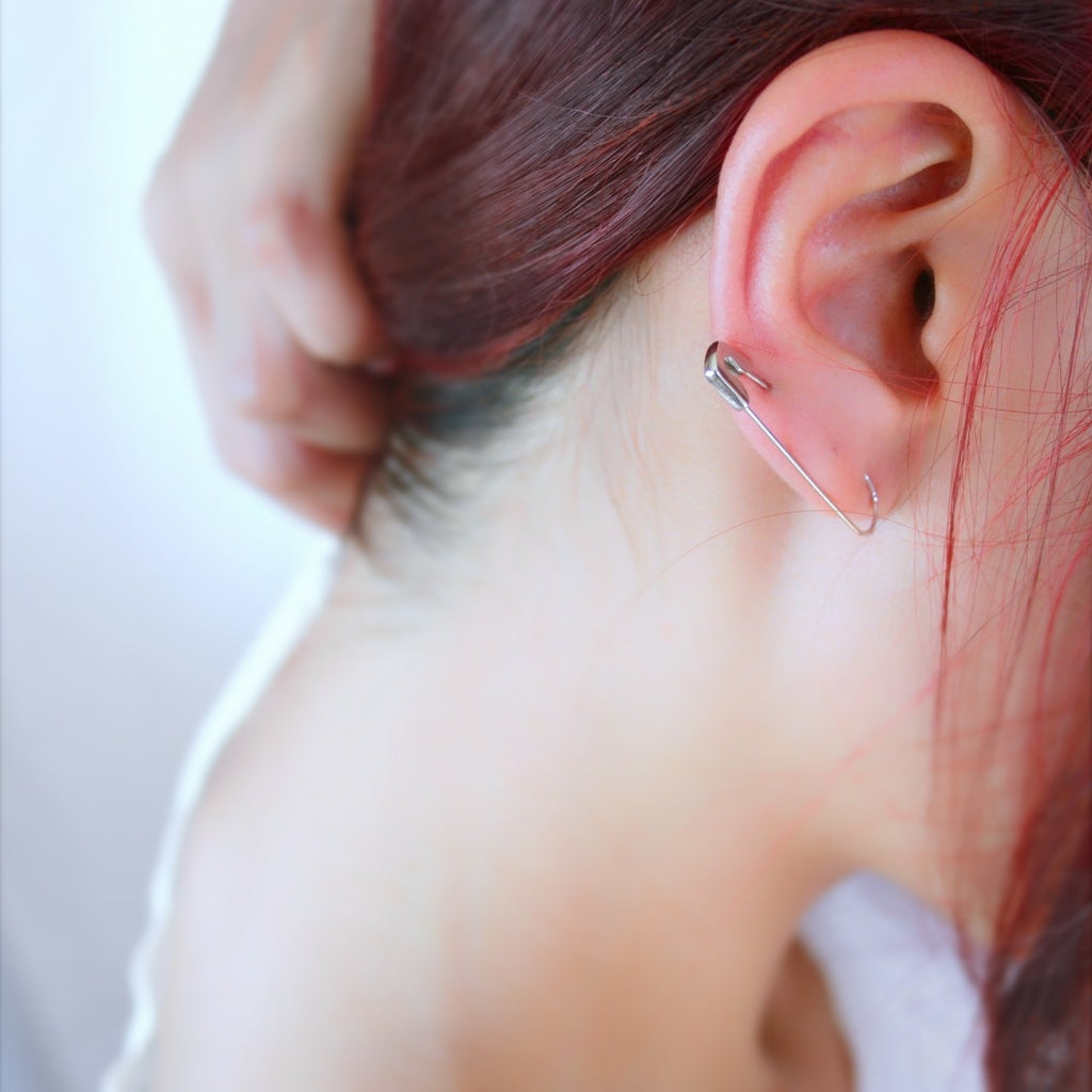 安全ピンピアス・シルバー925・シルバー